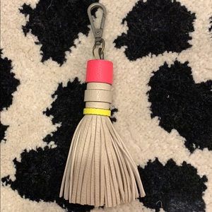 Cute leather tassel keychain